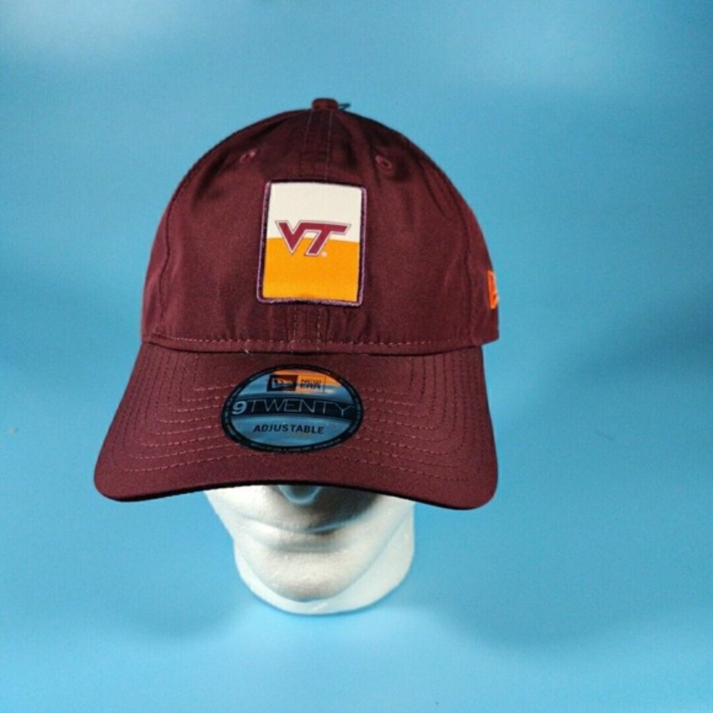 New Era Hat Men's Adjustable Maroon 9TWENTY Virginia Tech Hokies Sportswear